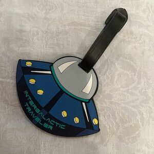 Luggage Tag Silicone Spaceship Intergalactic Traveler Alien